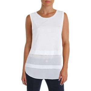 New Michael Kors Layered Tank Gray/White S